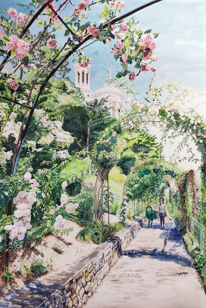 Roseraie de la basilique de Fourvière et la couronne retrouvée, Lyon