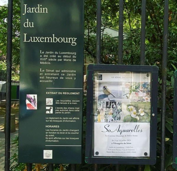 Rétrospective exposition "So Aquarelles" Orangerie du Sénat Corinne Descamps