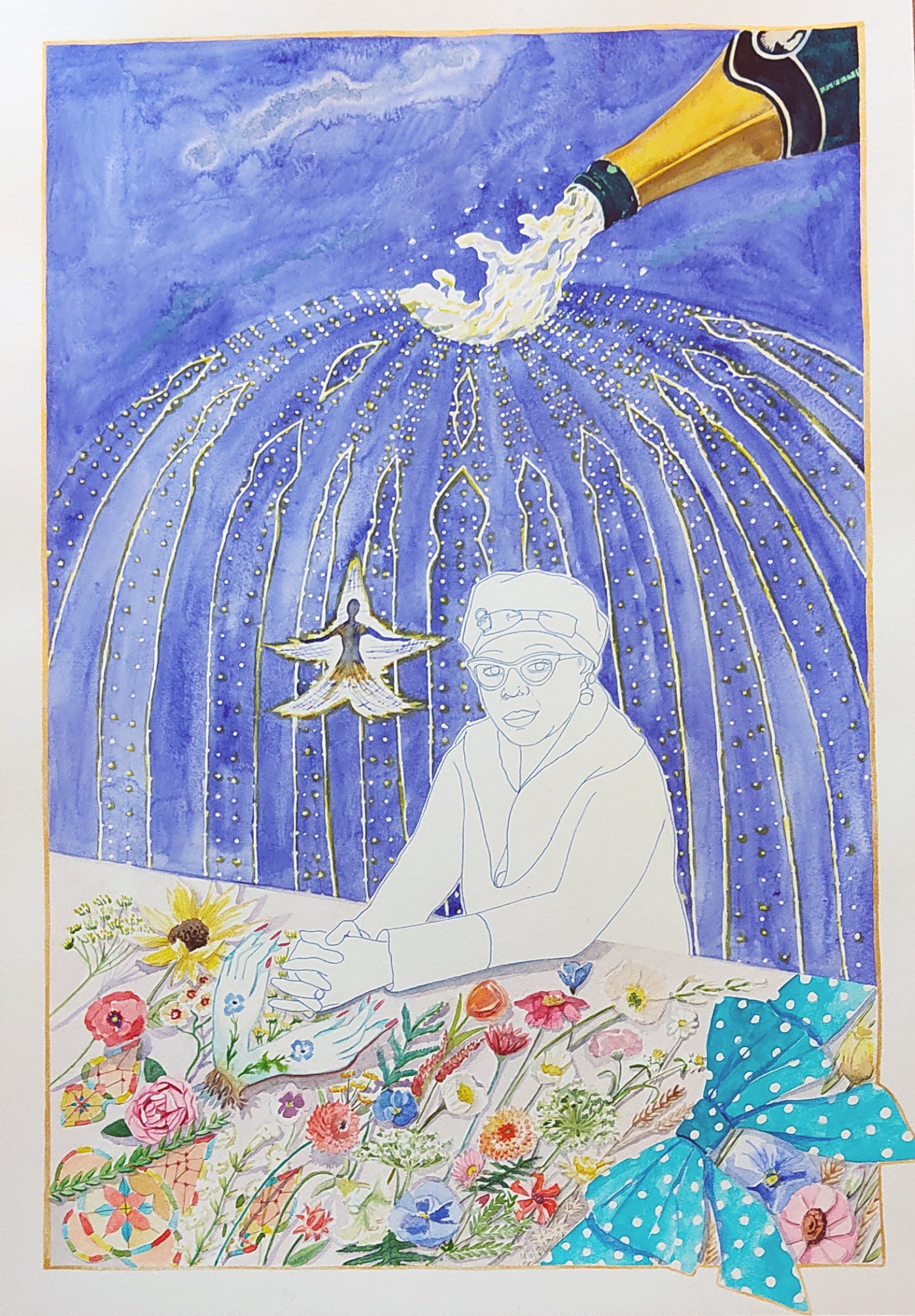 Exposition aquarelles Corinne Descamps Projet artistique Nos souvenirs à venir, matrimoine, Saint Mandé, Val de Marne