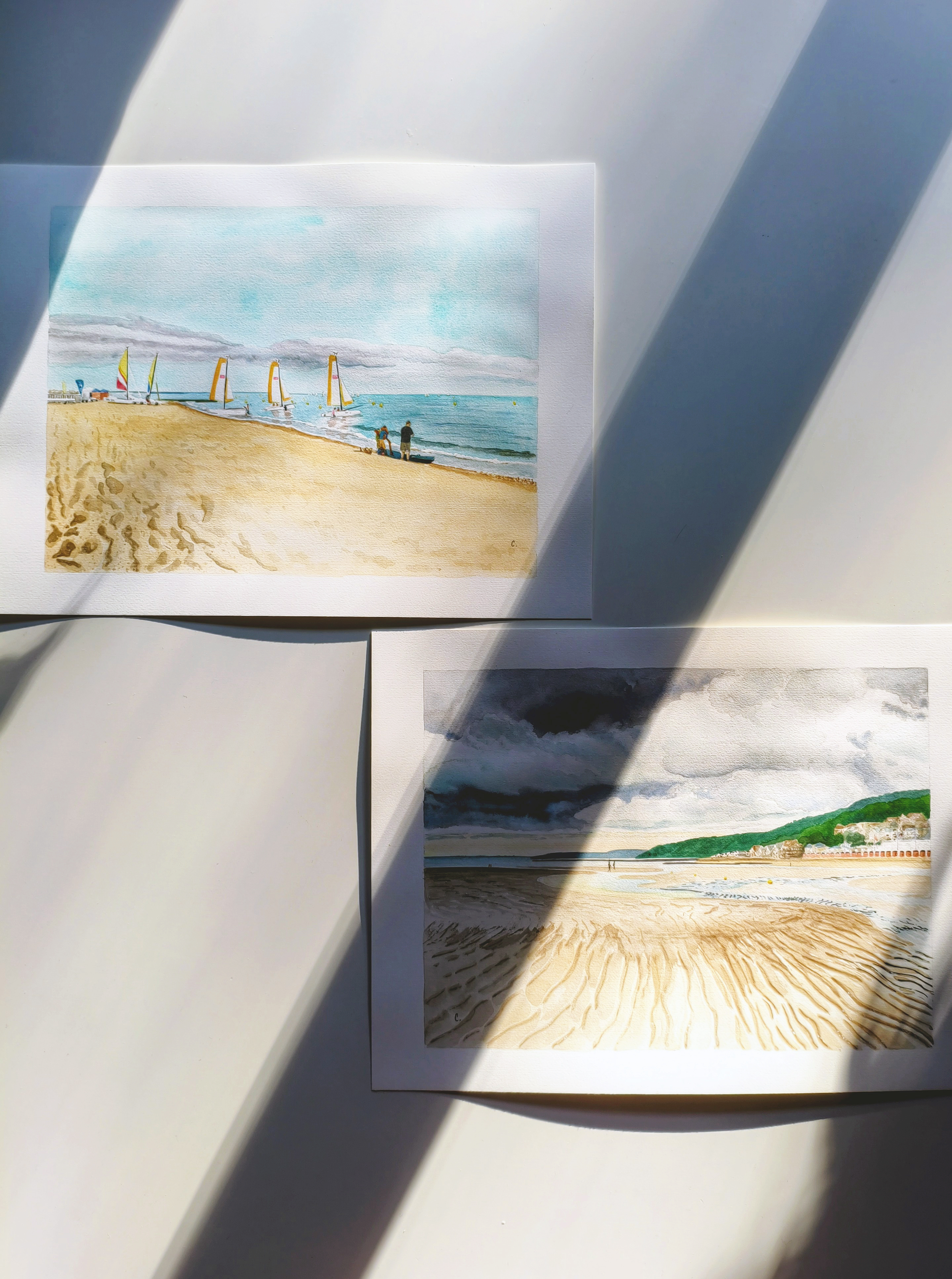 Aquarelles Normandie Houlgate