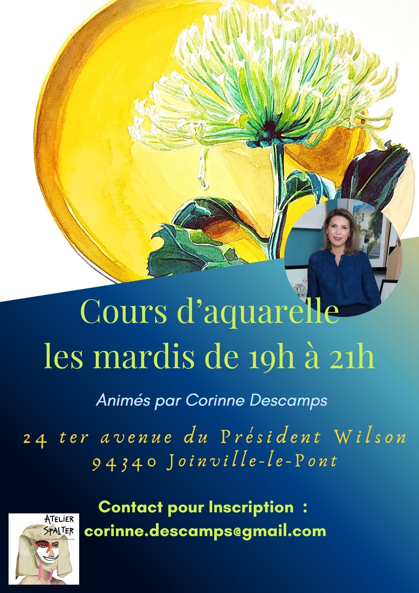Cours d'aquarelle 2026/2027 Corinne Descamps Joinville-le-Pont